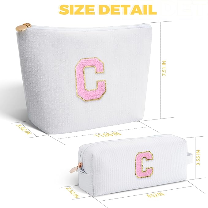 Btffitting Gifts for Teen Girls Women - Birthday Gifts for 10 11 12 13 14 15 16 17 18 Years Old Girl,Makeup Bag Cosmetic Bag,Teacher Gift Trendy Stuff Toiletry Bag - White,C