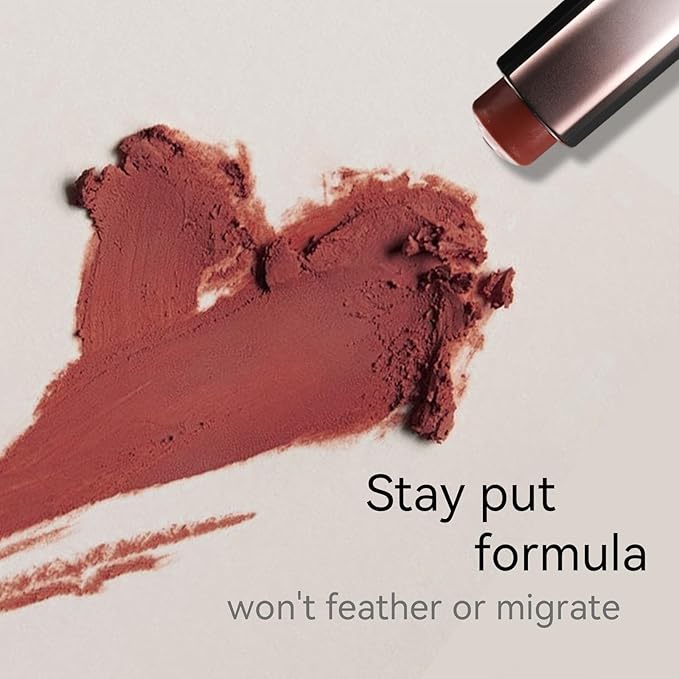 Matte Lipstick for Women, Long Lasting Moisturizing Lip Stain, Waterproof Lip Color Makeup (Cameo Pink)