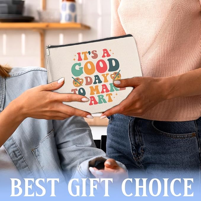 FYDHQSS Art Gifts Makeup Bag for Women Artists Teacher Arts Lover Painter