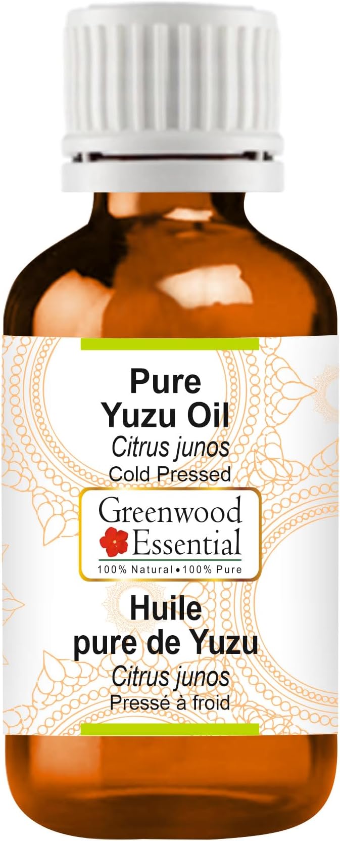 Greenwood Essential Pure Yuzu Oil (Citrus Junos) Natural Therapeutic Grade Cold Pressed 2ml (0.06 oz)