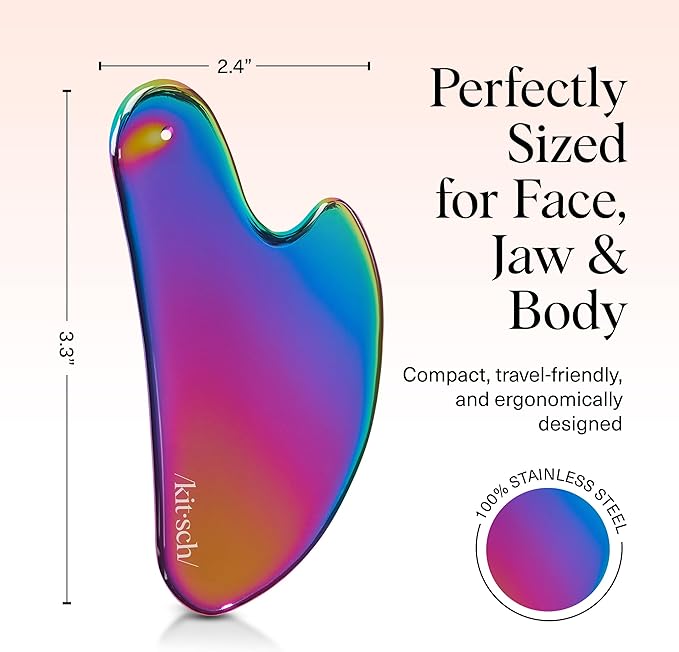 Kitsch Stainless Steel Guasha Tool for Face, Iridescent