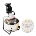 Shaving Brush Set for Men, 4pcs Shaving Set Includes Shaving Brush Shaving Soap, Steel Bowl and Razor Stand