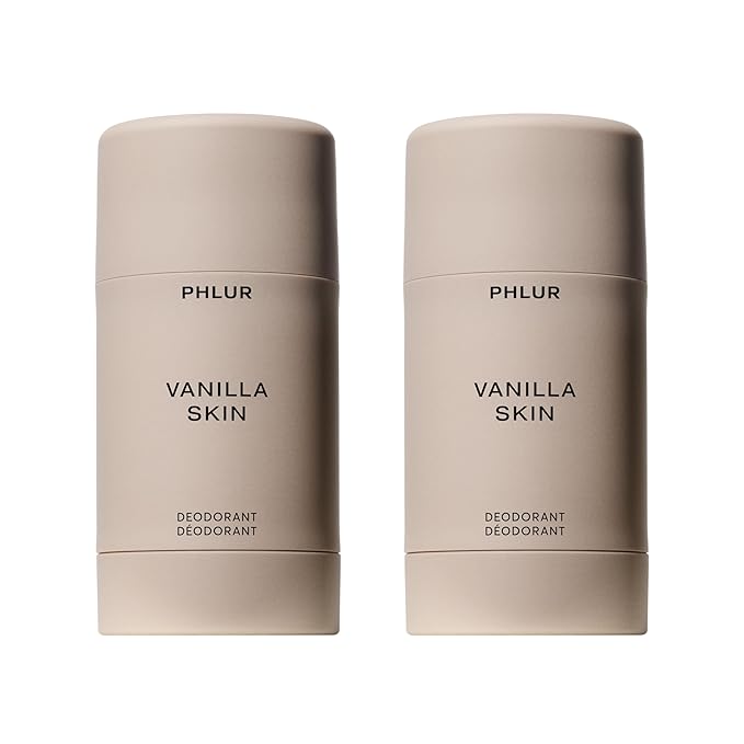 PHLUR Vanilla Skin Natural Deodorant, 1.76 Oz (2-Pack) – Aluminum Free