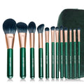 ENZO KEN Natural Fiber & Goat Hair Makeup Brush Set Professional, Combined Hair Makeup Brushes Set with Case, Green Cosmetic Brushes Makeup Set, Natural Makeup Brushes, Natural Bristle Makeup Brushes.