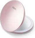 Fancii Taylor LED Lighted Travel Makeup Mirror, Rechargeable with 10x/1x Magnifying & 3 Light Settings - Compact, Portable, Large 5” Wide Hand Mirror for Handbag and Purses (Rose Gold)