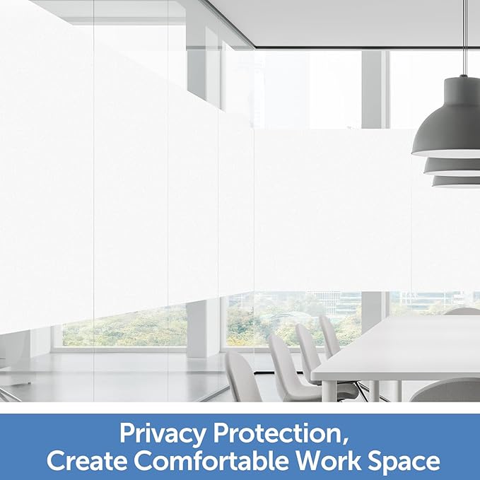 HIDBEA Frosted Window Privacy Film, Frosted White, 23.6 x 157.5 Inch