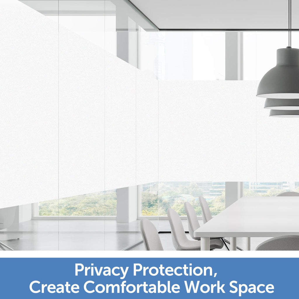 HIDBEA Frosted Window Privacy Film, Frosted White, 35.4 x 78.7 Inch