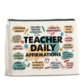 UPNEGE Inspirational Teacher Gifts Makeup Bag, Graduation & Daily Affirmations Zipper Pouch