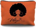 Likjad Black Girl Magic Makeup Bag - African American Girl & Women Gift - Cosmetic Bag