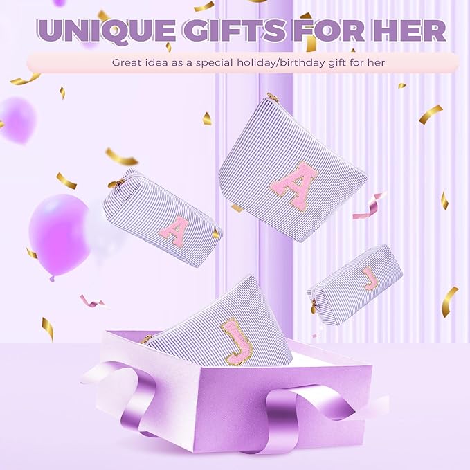 Mothers Day Gifts for Mom,Mum Gifts from Daughter,Birthday Gifts for Wife Sister Her,Mother in Law Gift,Mama Gifts Idea,Makeup Bag Set Cosmetic Bag - Lavender,M