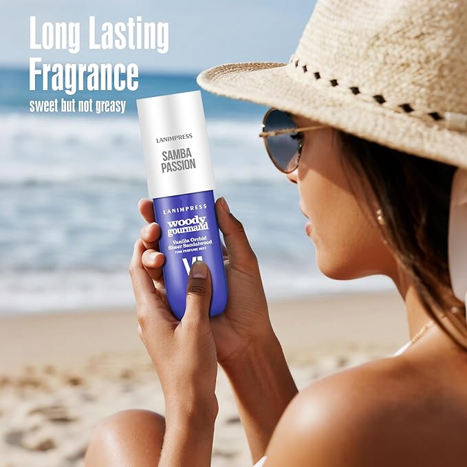 LANIMPRESS 3 FL OZ No.6 Hair Mist and Body Spray for Women,Eau De Parfum, Fresh Fruity Perfume, Floral Flavors Gourmet Scent– With Notes of Velvet Plum,Sugared Violet,Vanilla,Travel Size Fragrance