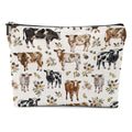 Cow Gifts, Cow Print Stuff Makeup Bag, Cosmetic Bag Travel Pouch, Animal Lovers Friendship Graduation Birthday Gifts for Women Girls Daughter Sisters Bestie Best Friend