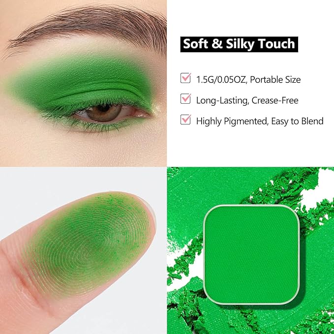 Fillwie Vibrant Apple Green Matte Eyeshadow Single Refill - Bunny Green