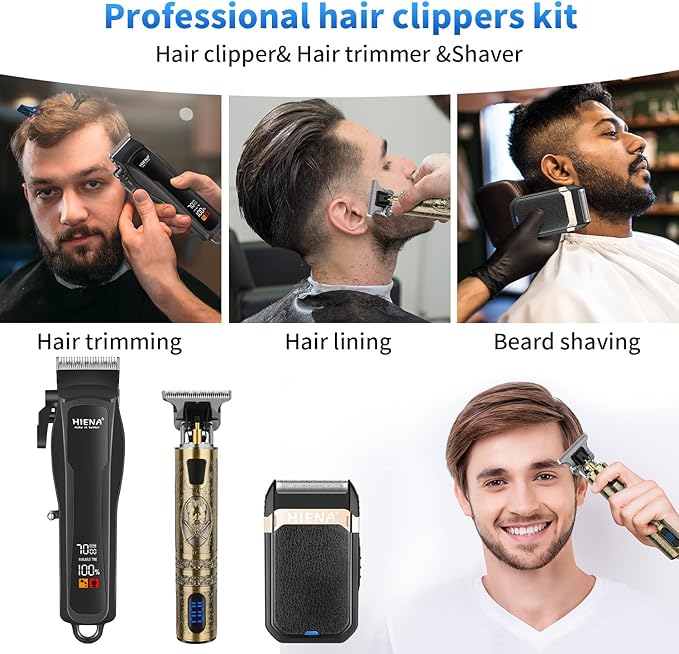 HIENA PRO Cordless Hair Clippers for Men