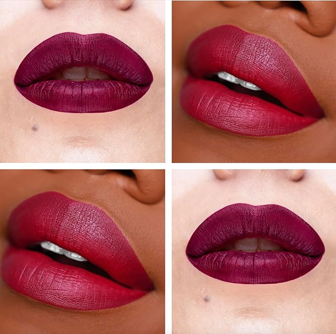 The Lip Bar - Nonstop Liquid Matte Lipstick Mini 2-Pack, Muse (Deep Berry) + Rebel (Deep Burgundy) - High Pigment - One Swipe - Long Lasting - Jojoba Oil & Vitamin E - Vegan -.24 fl oz