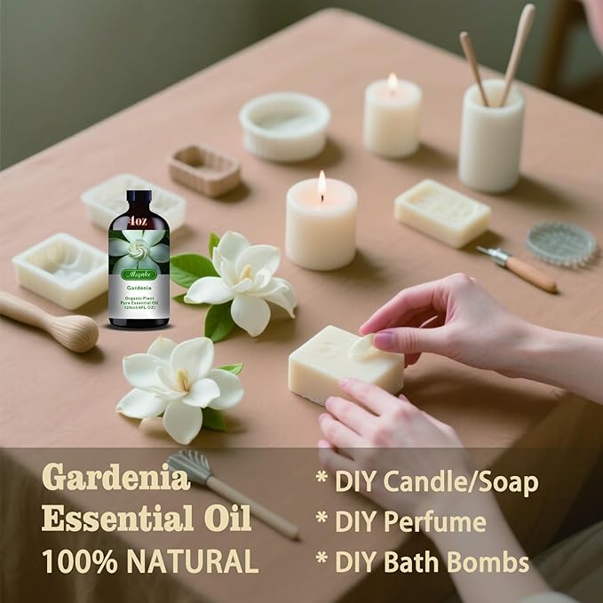MLYNKL Gardenia Essential Oil,Gardenia Oil for Massage Home,4 fl oz