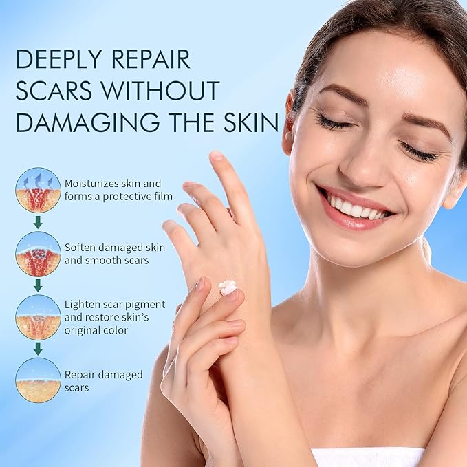 Rvlaim Silicone Scar Cream, Advanced Scar Removal Gel for Old & New Scars, Improves Color & Texture for Post-Surgery, C-Section & Acne Scars, Fast-Drying Non-Greasy Formula, 1.7 fl oz