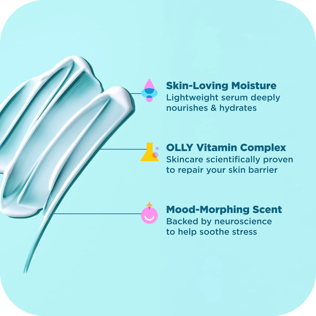 OLLY Calm Body Lotion-Serum Nourishing Cleanser Eucalyptus Amber Scent 8oz
