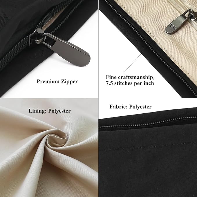 BBORGDC Premium Nylon Makeup Bag - Large Capacity Travel Cosmetic Pouch & Toiletry Organizer with Zipper, Ideal for Daily Use, Gifts, and On-the-Go Essentials