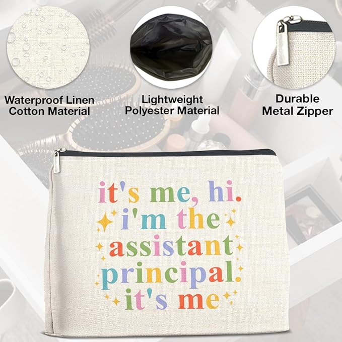 UPNEGE Makeup Bag Assistant Principle Gifts for Women, Assistant Principal Appreciation Gift in My Assistant Principal Era Cosmetic Bag Zipper Makeup Pouch