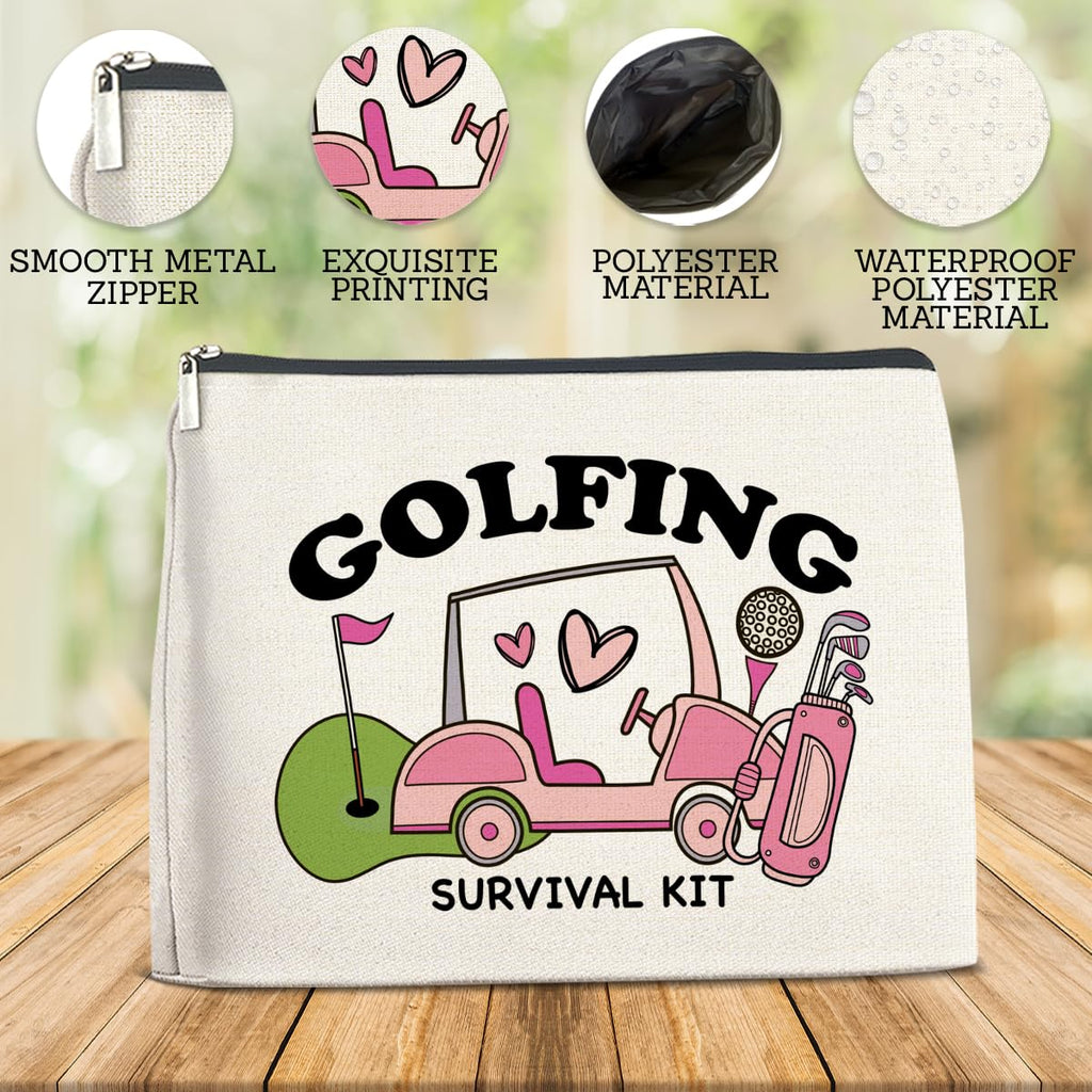 FYDHQSS Golf Gifts Makeup Bag Accessories for Women Golfers Golf Lover