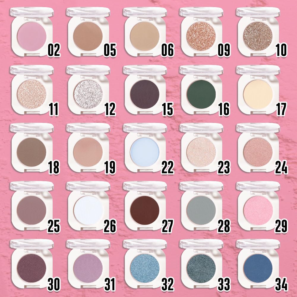 FeiCuiYun Single Matte Eye Shadow Palette Makeup, Light Peach Matte Eyeshadow for Women, Monochrome Eye Shadow Makeup, Pigmented Waterproof Sombras Para Ojos, Vegan, Talc, Paraben & Cruelty Free, 02