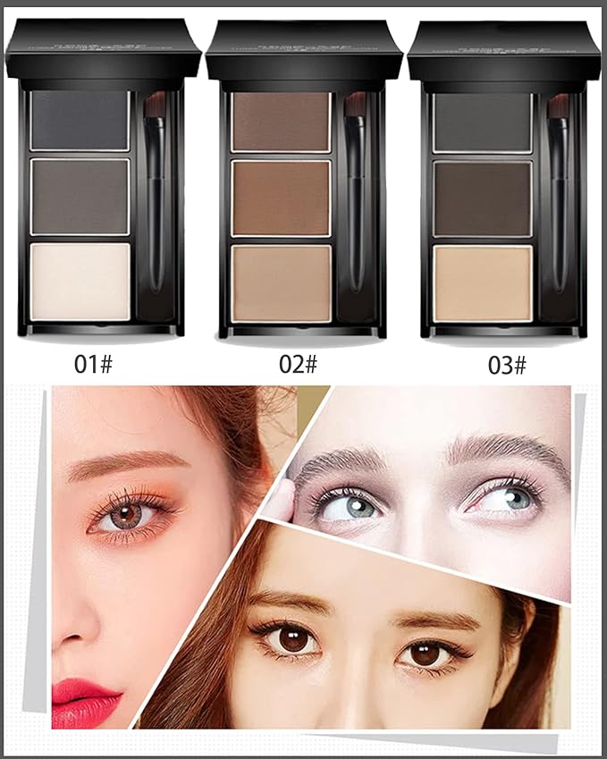 Eyebrow Powder Kit, Eye brow Tinting Powder Kit with Razor for Women-Set 03