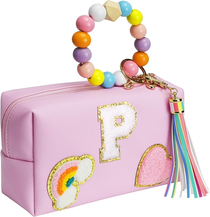 Elilier 4 5 6 7 8 9 10 Year Old Girl Gifts, Girls Makeup Bag Large Pink P