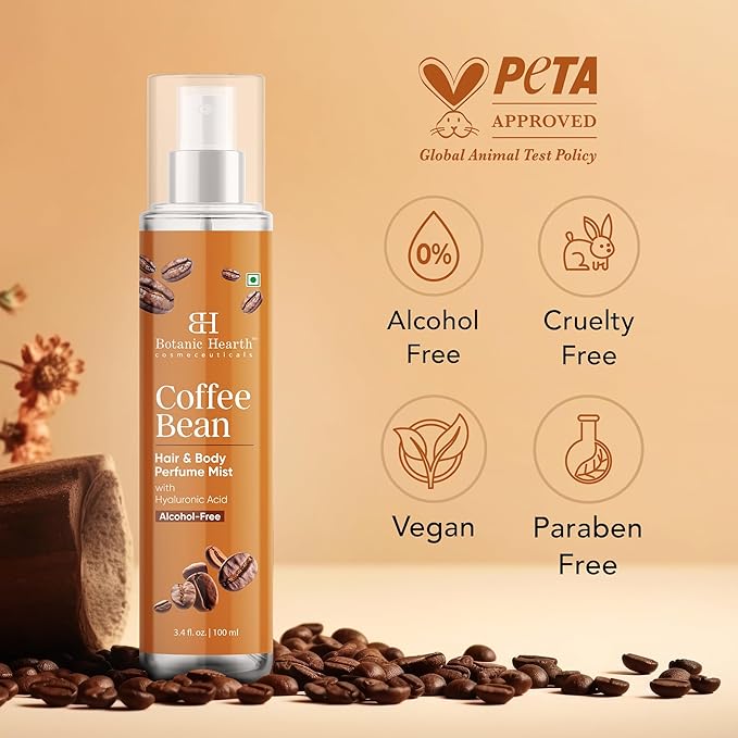 Botanic Hearth Coffee Bean Hair Perfume & Body Mist- 3.4 Fl oz