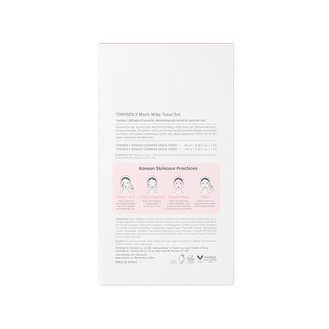 TONYMOLY Wonder Ceramide Mochi Toner Set - Hyaluronic Acid, Barrier Repair