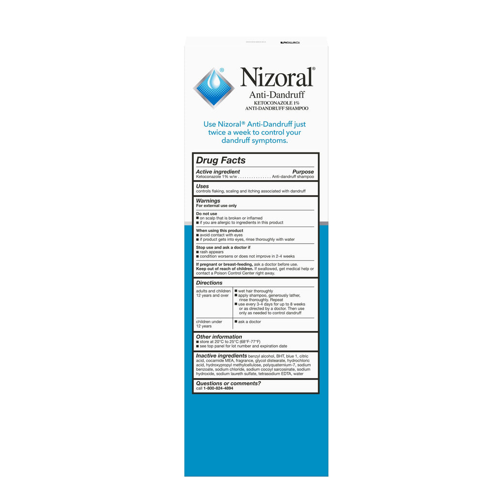 Nizoral Anti-Dandruff Shampoo with 1% Ketoconazole, Fresh Scent, 14 Fl Oz (Pack of 2)
