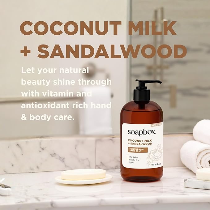 Soapbox Coconut Milk & Sandalwood Liquid Hand Soap - Hand Wash - 3 Pack