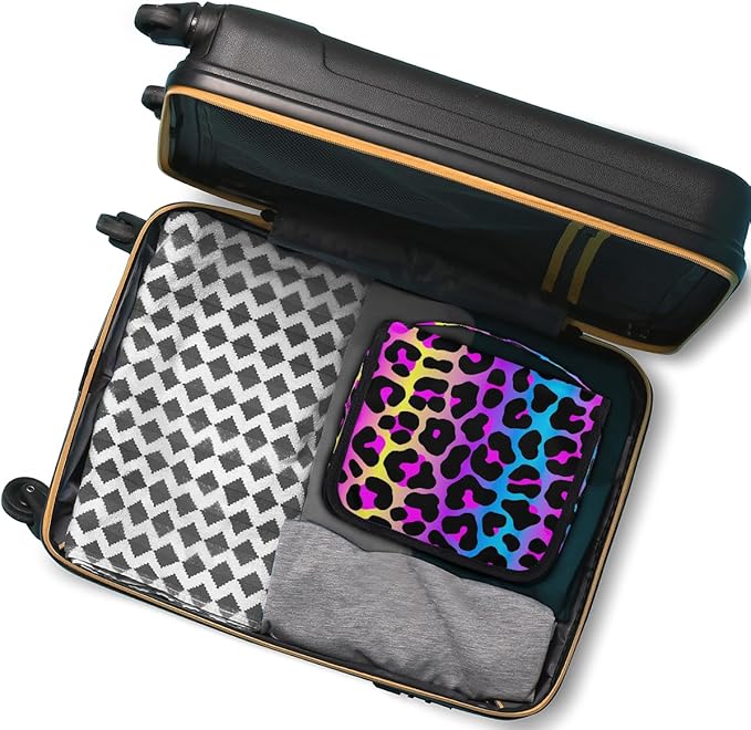 Leopard Travel Toiletry Bag Women Men Hanging Cosmetic Organizer Portable