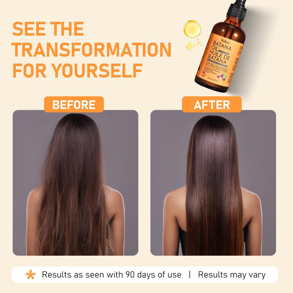 FOIKOO Batana Oil for Hair Growth Dr Sebi Organic, 100% Raw Pure & Natural Botana Oil from Honduras, Deeply Nourishing Scalp for Hair Thicker and Stronger (2 Fl Oz, Pure)