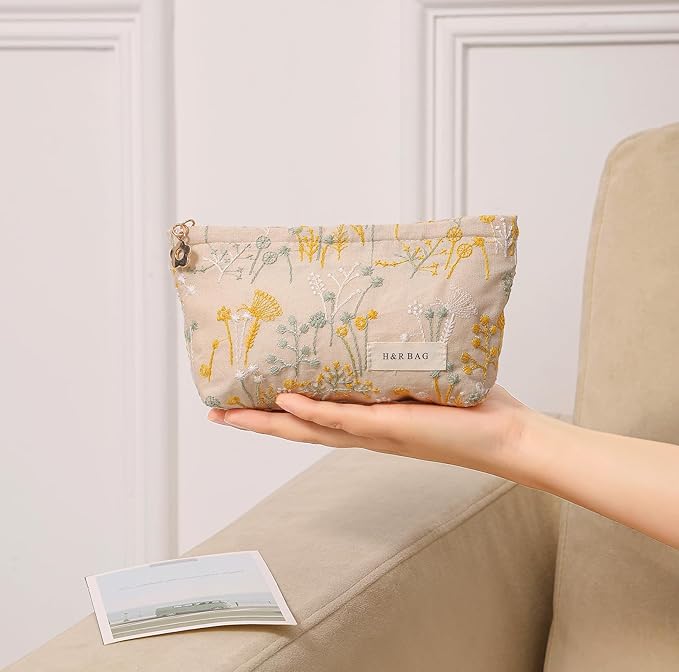getgto 2 Pcs Makeup Bags, Large Cosmetic Bag Travel Toiletry Bag