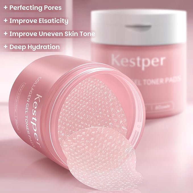 Kestper Collagen Gel Toner Pad for Face - Skin Firming,60 Pads
