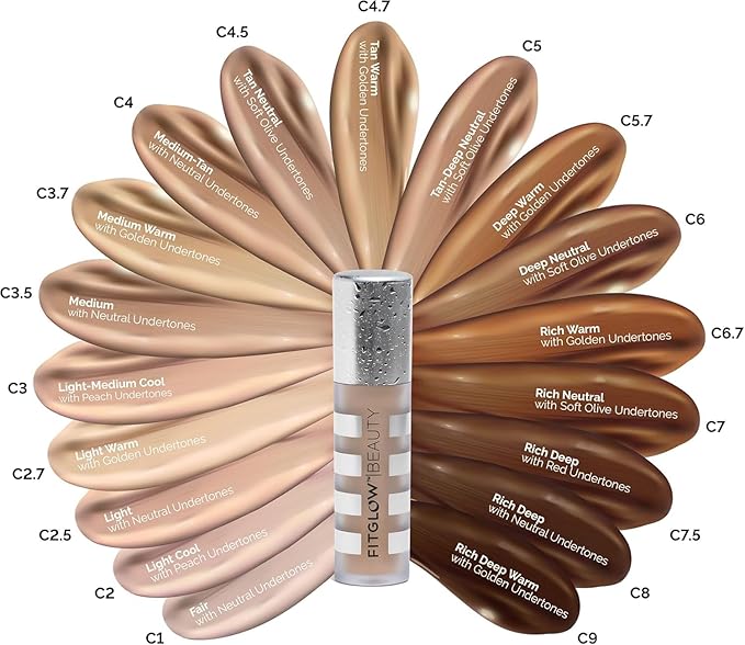 Fitglow Beauty Conceal+ Vegan Full Coverage Concealer, C2, 6g