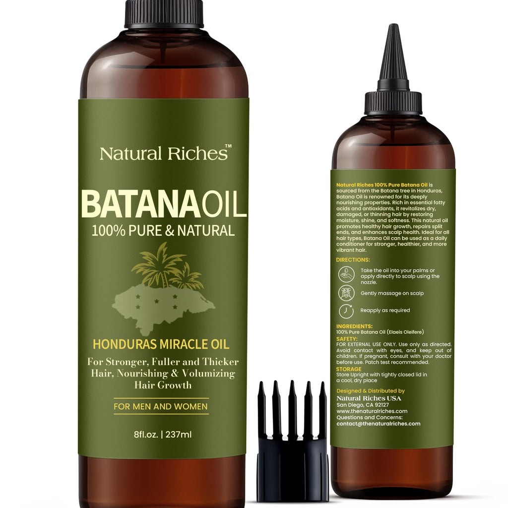 Batana Oil for Hair Growth 8 Fl Oz - Cold Pressed