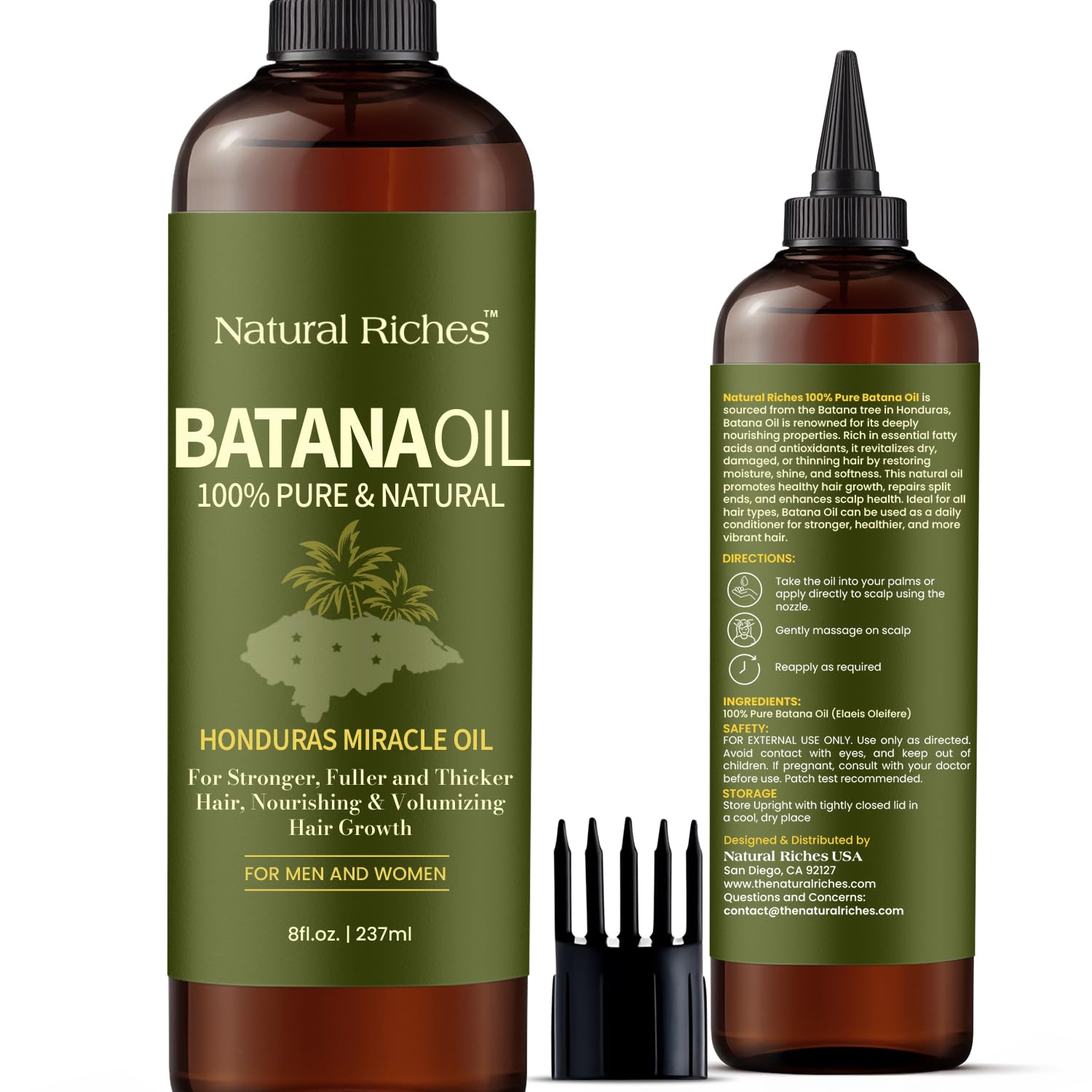 Batana Oil for Hair Growth 8 Fl Oz - Cold Pressed