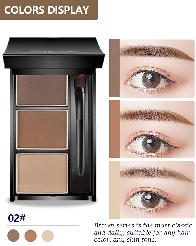 Eyebrow Powder Kit,Waterproof Eye Brow Tinting Filler Palette Set for Women