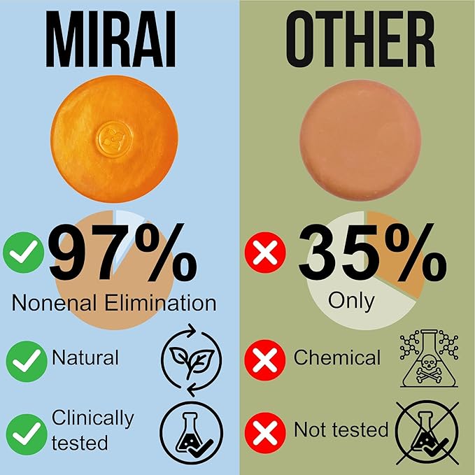 Mirai Clinical Persimmon Soap for Old People Smell,Nonenal® Odor Eliminator