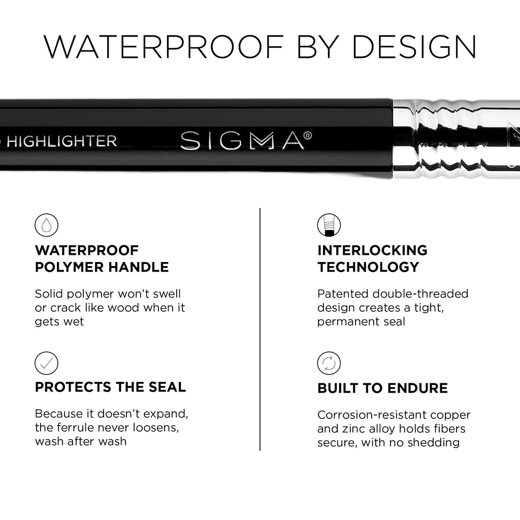 Sigma Beauty F35 Tapered Highlighter Brush, Small Blending Brush with Tip
