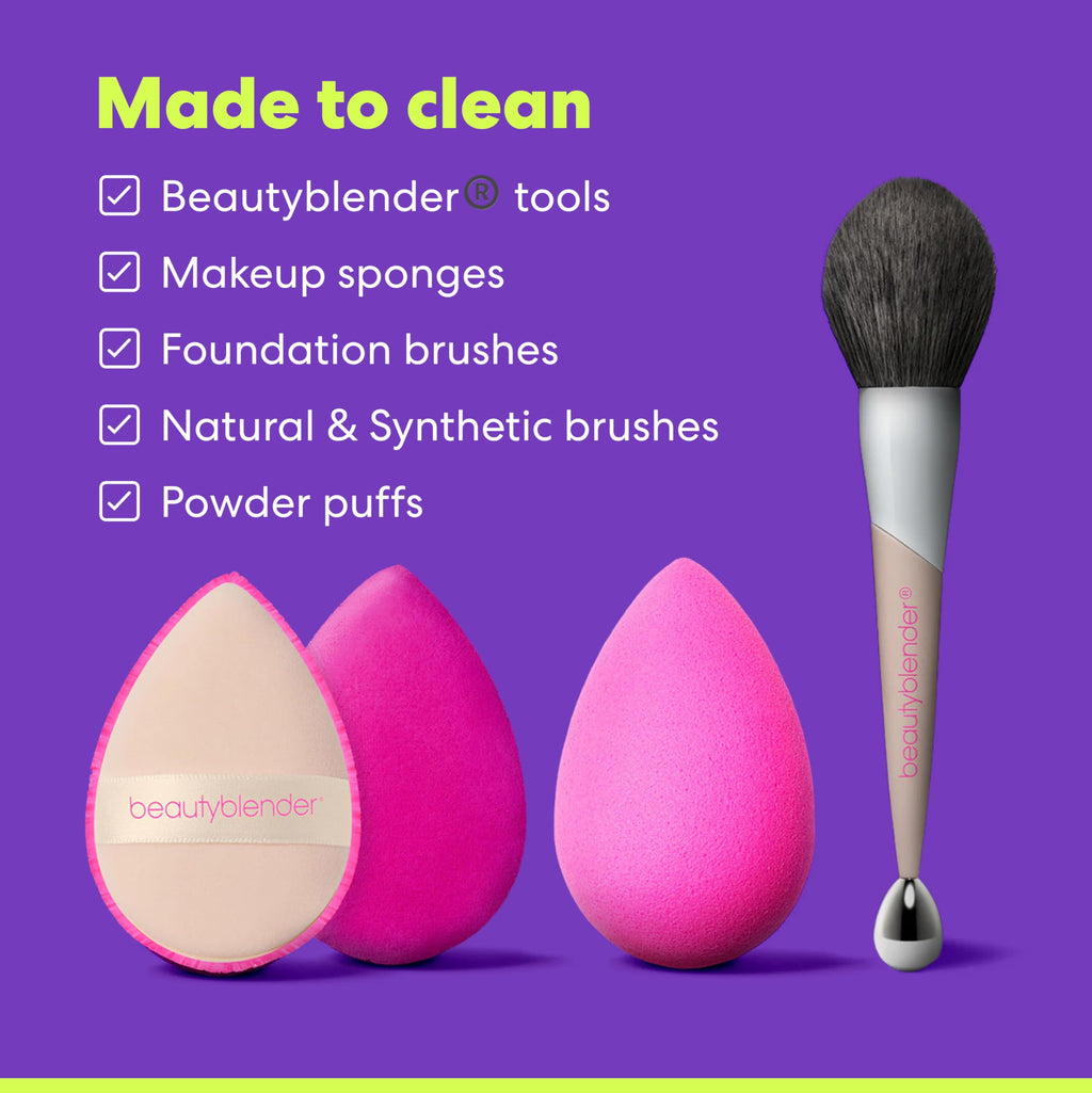 Beautyblender Blendercleanser Tool Scrub Solid Cleanser – Lavender Makeup Sponge & Brush Cleansing Bar – Hand, Sponge, and Brush Cleanser, Removes Makeup & Buildup, Travel-Friendly, 1 oz
