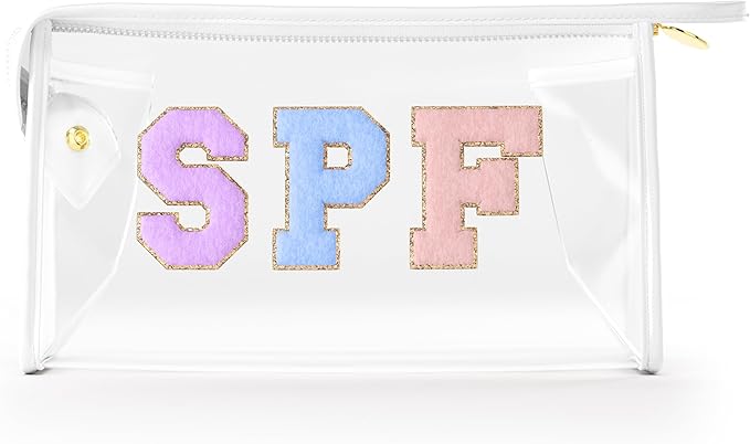 Clear Sunscreen Bag, Waterproof Makeup & Toiletry Pouch for Travel Beach