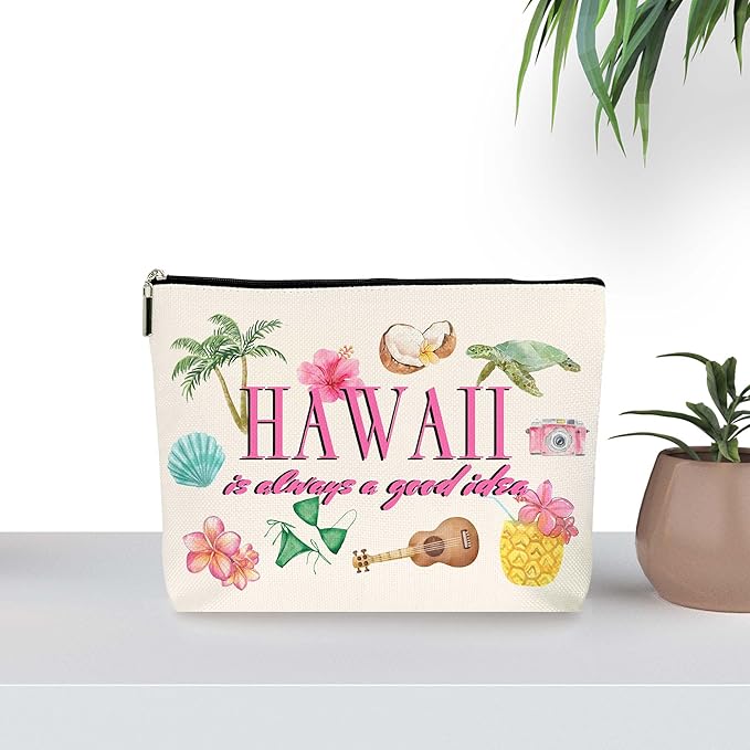 ZYQFN Hawaii is Always a Good Idea Makeup Bag (101)
