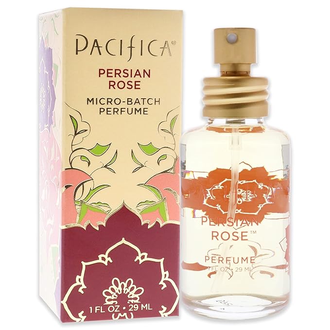 Pacifica Beauty Persian Rose Spray Perfume, Romantic Floral Fragrance, Vegan, Non-Toxic, Classic Feminine Scent with Natural Essential Oils, Cruelty-Free 1oz
