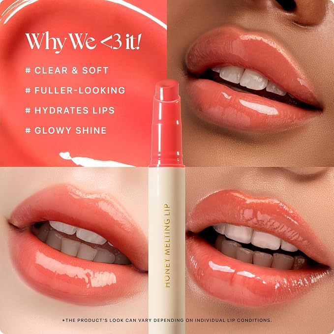 Nature Republic HONEY MELTING LIP (10 PEACH) | SOFT LIP STICK, Hydrating Gloss, Moisturizing balms, Sheer tint, Shine & Glowy Finish, korean make up