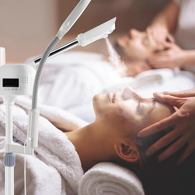 WINEDYOUNG Professional Facial Steamer 2 in 1 Steamer for Face White