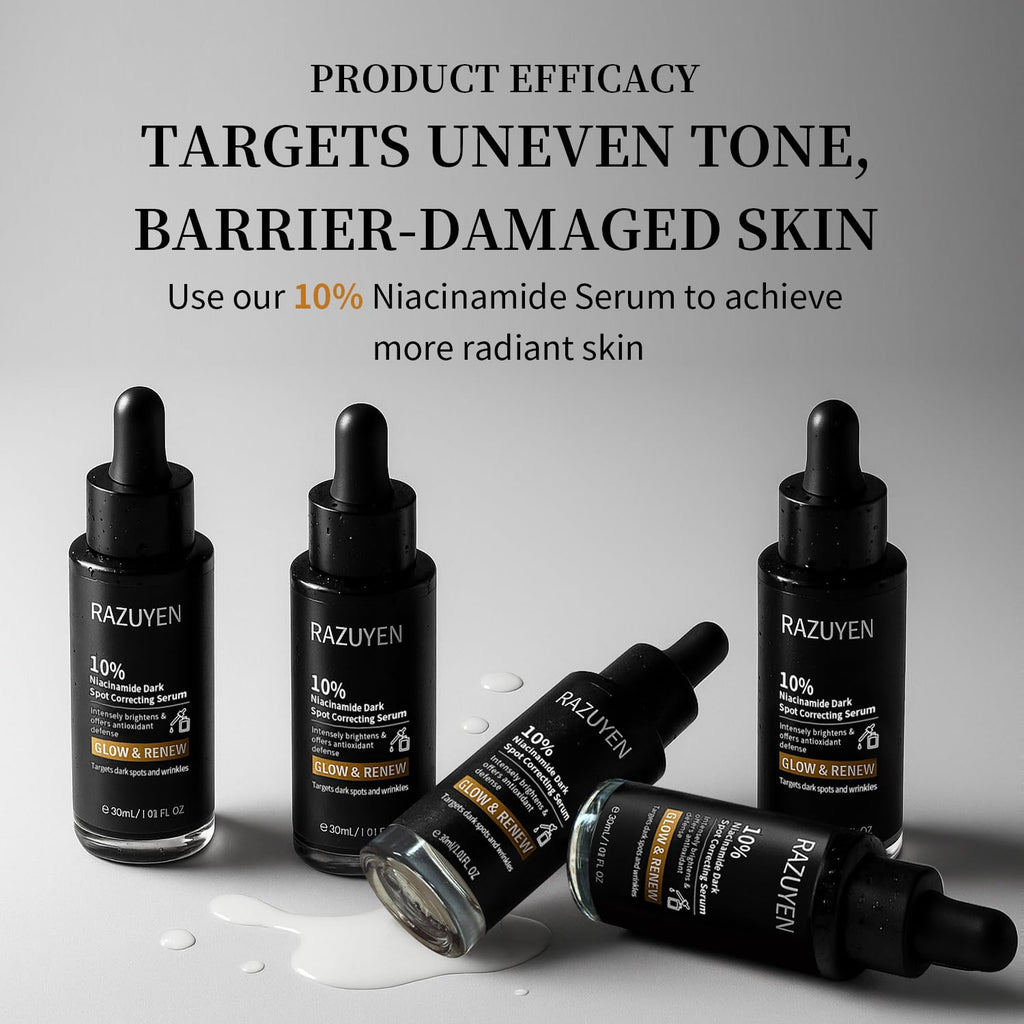 RAZUYEN 10% Niacinamide Serum for face, with Panthenol & Arbutin, 30 ml