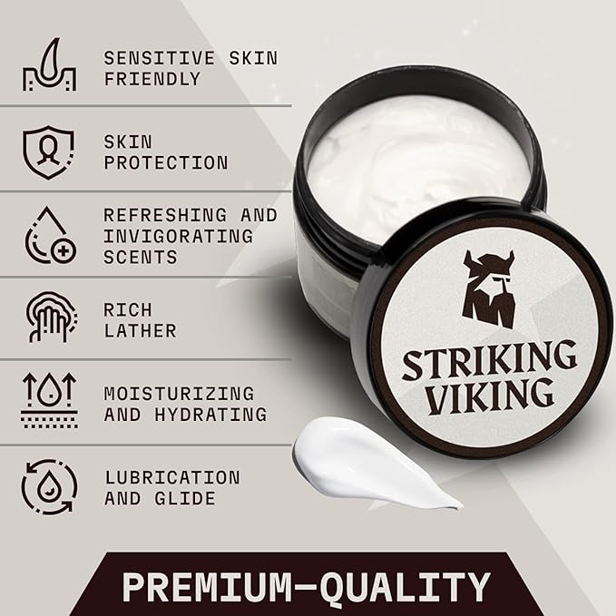 Striking Viking Men's Shaving Cream - 5.3 Oz, Unscented